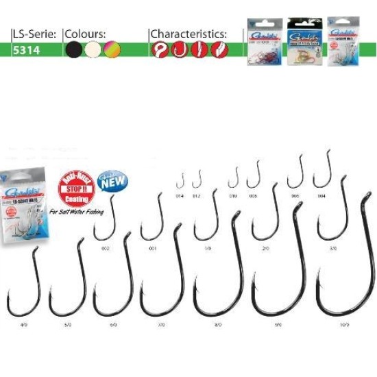 CÂRLIGE GAMAKATSU FORJATE NEGRU LS-5314F NR.4 10BUC/PLIC