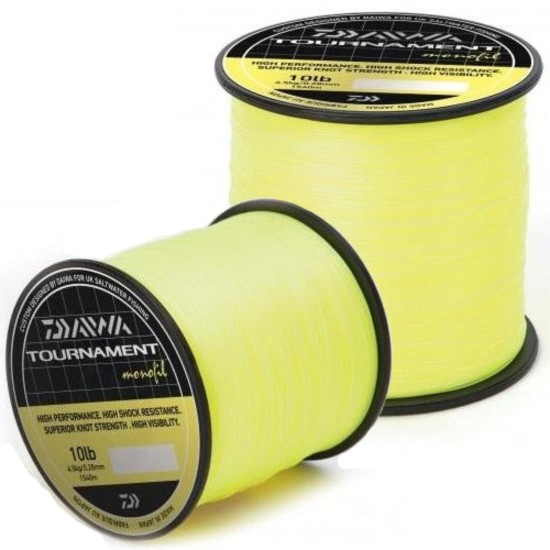 Fir monofilament Daiwa Tournament Monofil, Fluo Yellow, 0.31mm/5.4kg/1320m