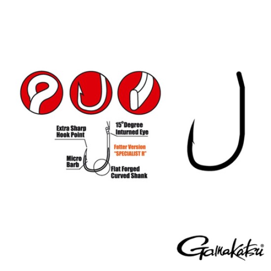 CÂRLIGE GAMAKATSU G-CARP SPECIALIST RX PTFE NR.8 10BUC/PLIC CÂRLIGE GAMAKATSU G-CARP SPECIALIST RX PTFE NR.8 10BUC/PLIC
