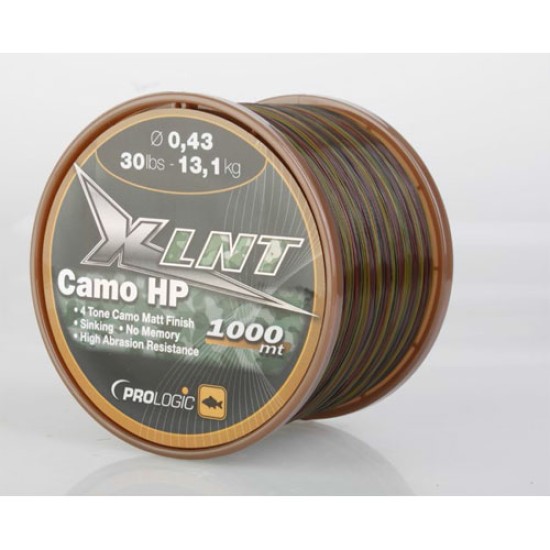 Fir monofilament Prologic Xlnt Hp Camo Mono, 0.25mm/4.80kg/1000m