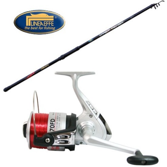 Combo Lineaeffe lansetă Thunder Tele 3.60m 50-120g + mulinetă Vigor Silk Line 70 FD Combo Lineaeffe lansetă Thunder Tele 3.60m 50-120g + mulinetă Vigor Silk Line 70 FD