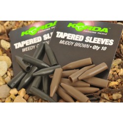 Manșon protecție agrafă/vârtej Korda Tapered Silicon Sleeves, Weed Green, 10buc/plic