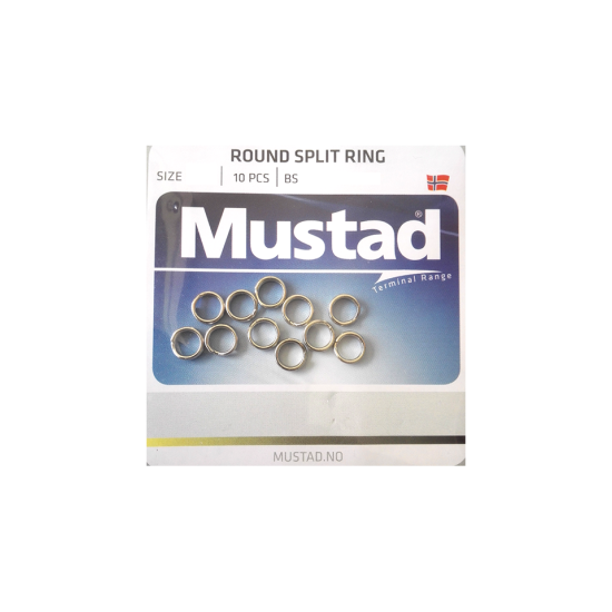Inele despicate Mustad, 4.9mm/15kg, 11buc/plic Inele despicate Mustad, 4.9mm/15kg, 11buc/plic