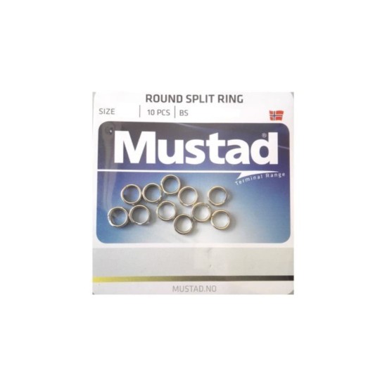 Inele despicate Mustad, 7.6mm/25kg, 10buc/plic