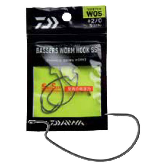 Cârlige Daiwa Offset Bassers Worm Nr.2, 5buc/plic