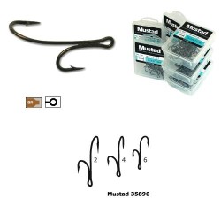 Ancoră dublă inegală Mustad, Bronz, Nr.2, 10buc/cutie