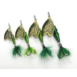 Linguriță rotativă Mepps Thunder Bug, Fly Green, Nr.00/1.5g