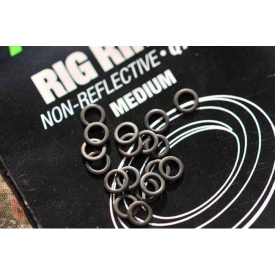 Anouri rotunde Korda Rig Rings, Medium, 20buc/plic