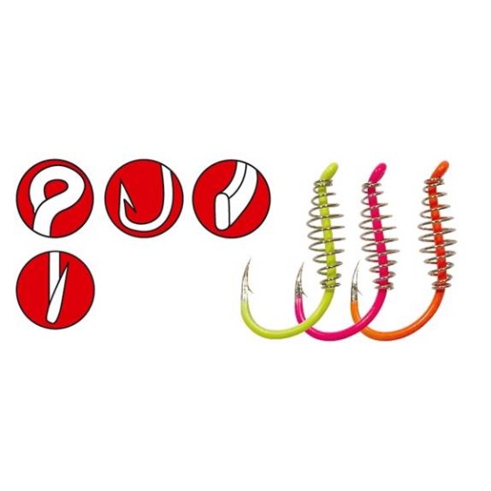 Cârlige Gamakatsu LS-5314A Spiral MC, Nr.4, 5buc/plic