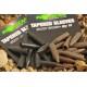 Manșon protecție agrafă/vârtej Korda Tapered Silicon Sleeves, Muddy Brown, 10buc/plic