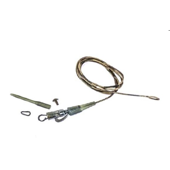Montură Prologic Safety Clip Quick Change Link Metal Leader, 80cm/45lbs, 3buc