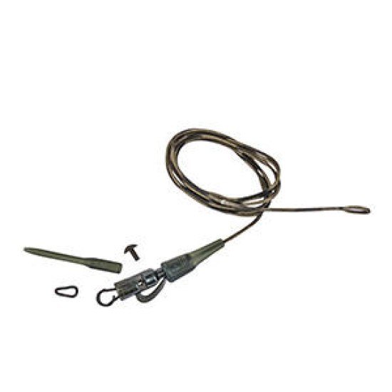 Montură Prologic Safety Clip Quick Change Link Hollow Leader, 80cm/45lbs, 3buc