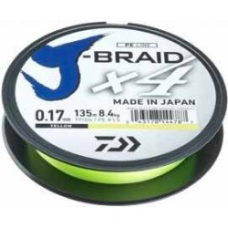 Fir Textil Daiwa J-Braid X4 Galben, 0.19mm/10.2kg/135m