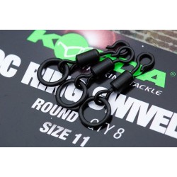 Vârtej rapid cu anou Korda Quick Change Ring Swivel Round, Nr.11, 8buc/plic