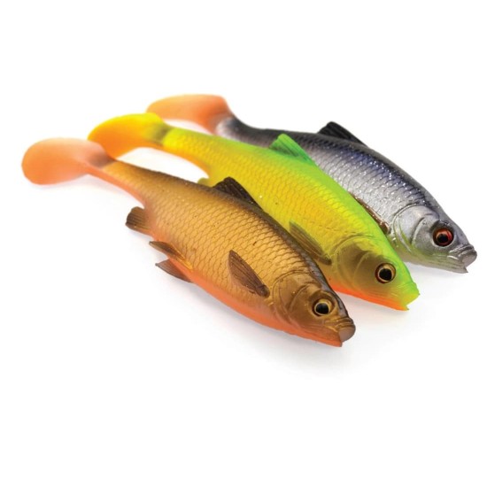 Shad Savage Gear 3D Roach Paddle Tail, Firetiger, 7.5cm/5g, 4buc/plic