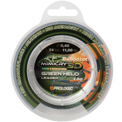 Fir înaintaș monofilament leader Prologic Mimicry Green Helo, 0.40mm/11kg/100m
