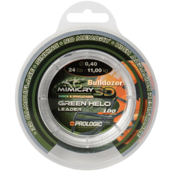 Fir înaintaș monofilament leader Prologic Mimicry Green Helo, 0.60mm/21.30kg/100m