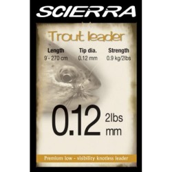 Fir leader Scierra Mono Trout, 0.12mm/0.9kg/2.7m