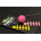 Opritor tip capsă pentru boilies Korda Floss Caps, Alb-rosu, 20buc/plic