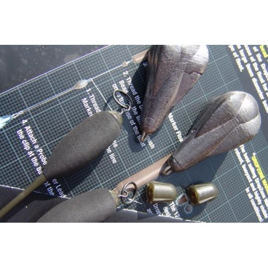 Kit plumb marker pentru sondare Korda Lead Pronged, 85g+113g, 2buc/blister
