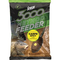 Nadă Groundbait Sensas 3000 Method Feeder, Carp Spicy, 1kg