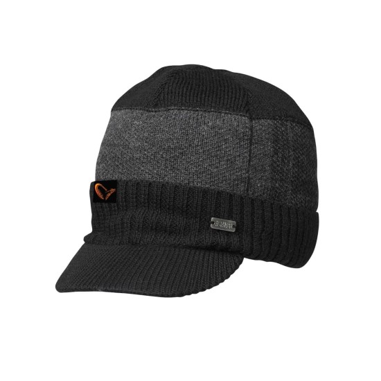 Căciulă tricotată cu cozoroc Savage Gear, Negru/Gri