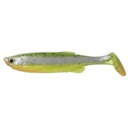 Shad Savage Gear Fat Minnow T-Tail, Fluo Green Silver, 10.5cm/11g, 4buc/plic