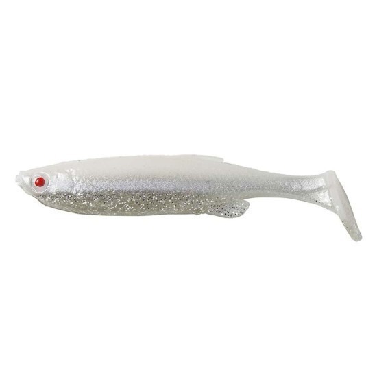 Shad Savage Gear Fat Minnow T-Tail, White Silver, 10.5cm/11g, 4buc/plic