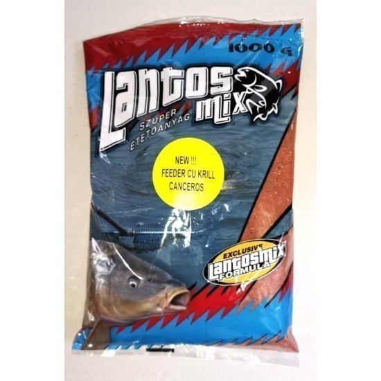 Nadă Groundbait Lantos Mix, Krill Roșu, 1kg Nadă Groundbait Lantos Mix, Krill Roșu, 1kg