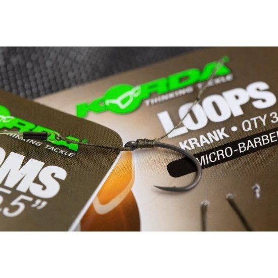 Riguri Korda Loops Krank Micro-Barbed, Nr.4/18lbs, 3buc/blister