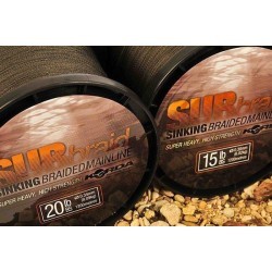 ﻿Fir textil Korda Sub Braid Sinking Braid Mainline 15lbs, 0.30mm/6.82kg/450m