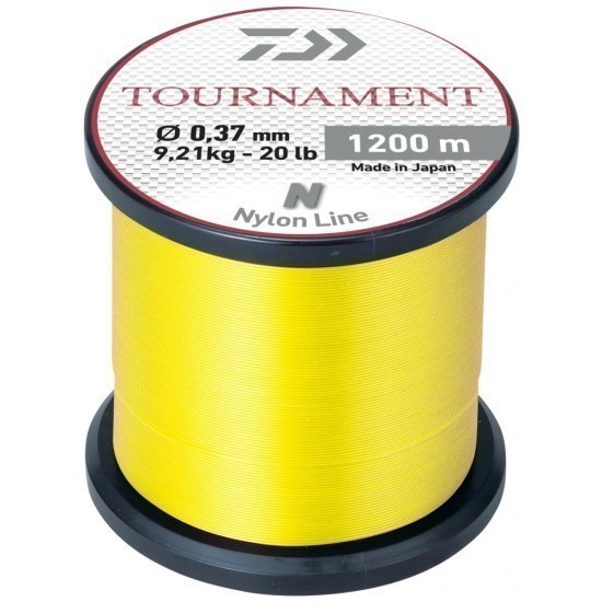 Fir monofilament Daiwa Tournament Nylon, Yellow Fluo, 0.33mm/8.1kg/1200m