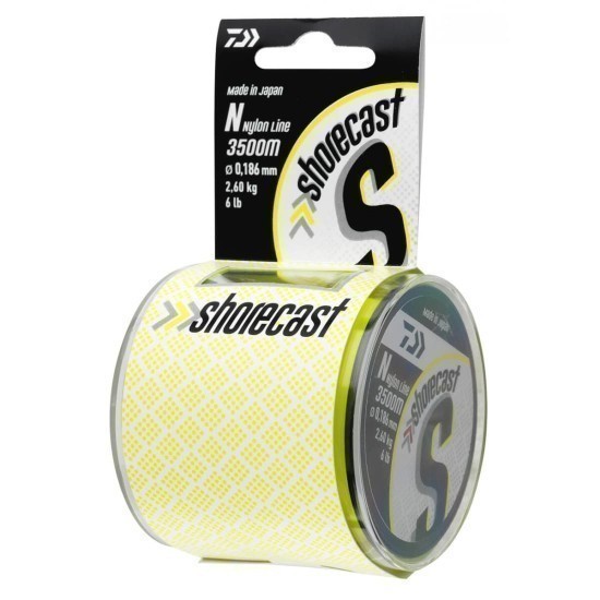 Fir monofilament Daiwa Shorecast, Galben Fluo, 0.35mm/10.1kg/840m