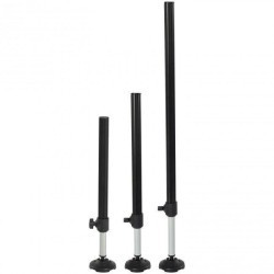 Picior telescopic pentru scaun modular Guru Black Anodised Leg, Ø=36mm, 42-72cm