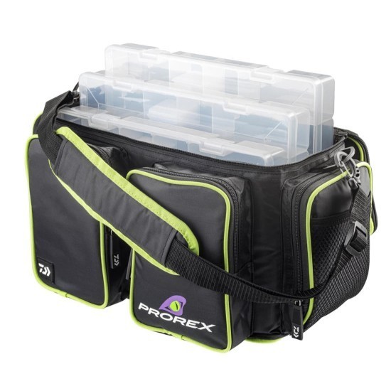 Geantă + 4 cutii Daiwa Prorex Tackle Bag, Large, 38x18x24cm