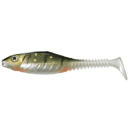 Shad Gunki Grubby SL, Green Perch, 6cm/2g, 10buc/plic Shad Gunki Grubby SL, Green Perch, 6cm/2g, 10buc/plic