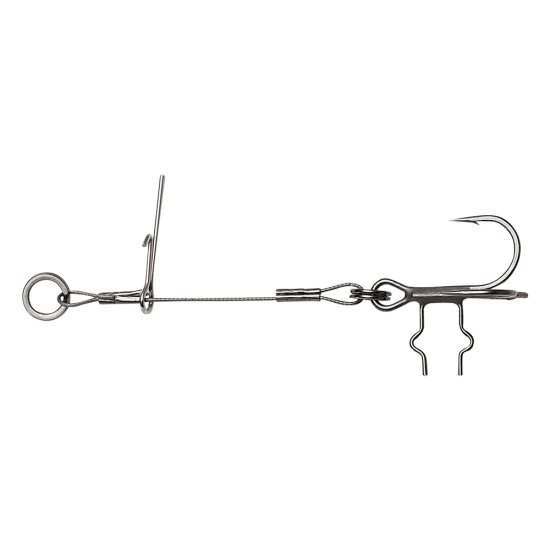 Montura cu ancoră Savage Gear Carbon 49 T-Treble Spike, 9cm, Nr.1/0, 2buc/plic