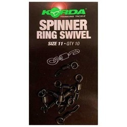 Vârtej cu anou și agrafă rapidă Korda Spinner Ring Swivel, Nr.11, 10buc/plic