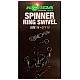 Vârtej cu anou și agrafă rapidă Korda Spinner Ring Swivel, Nr.11, 10buc/plic