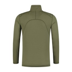 Bluză Korda Kool Quick Dry Long Sleeve Zip Neck, Olive, Medium