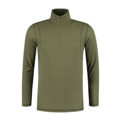 Bluză Korda Kool Quick Dry Long Sleeve Zip Neck, Olive, 3X-Large
