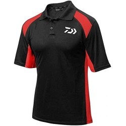 Tricou polo Daiwa, Negru/Roșu, 2X-Large