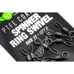 Vârtej cu agrafă rapidă și anou Korda Spinner Ring Swivel PTFE Coated, Nr.8, 8buc/plic