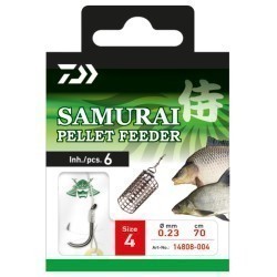 Cârlige legate Daiwa Samurai Pellet Feeder Nr.8, 6buc/plic