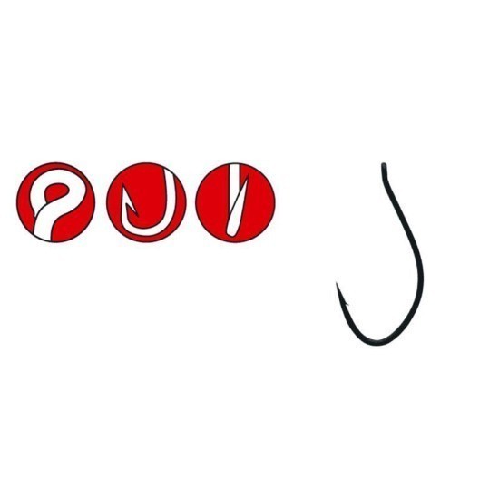 Cârlige Gamakatsu LS-2293F Eyed, Black, Nr.12, 11buc/plic