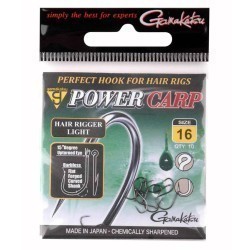 Cârlige Gamakatsu Power Carp Hair Rigger Light, Nr.16, 10buc/plic
