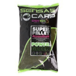 Nadă Groundbait Sensas Super Pellet, Power Green, 1kg