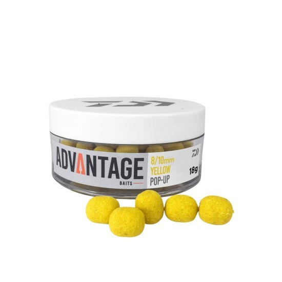 Pop-up Daiwa Advantage Baits, 6/8mm, Yellow, 18g/cutie