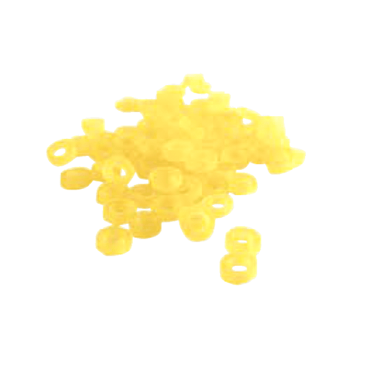 Inele elastice Daiwa NZon Silicon, Galben, 3mm, 100buc/plic