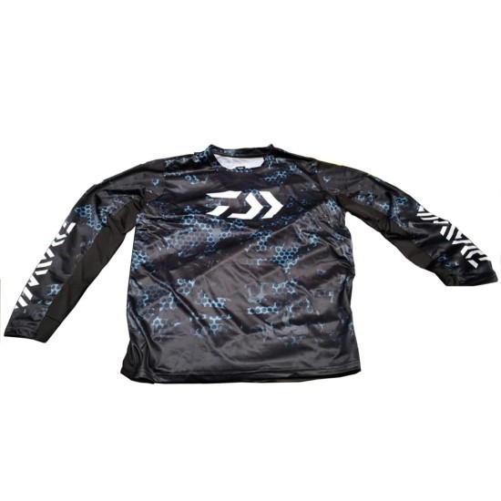 Bluză Daiwa D-Vec, Aqua Blue/Black, 3X-Large